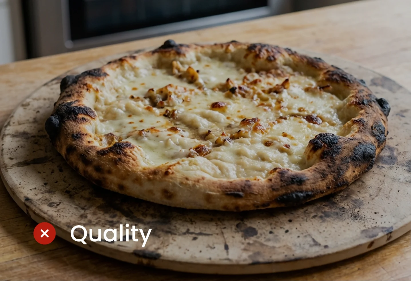 Electric bill on a countertop near a microwave.