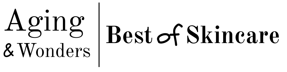 Text: 'Aging & Wonders | Best of Skincare' in black font.