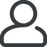 Simple black and white user icon with a person silhouette.