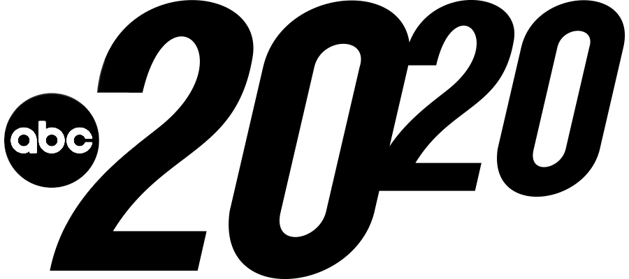 The logo for the ABC television newsmagazine 20/20 in black and white.