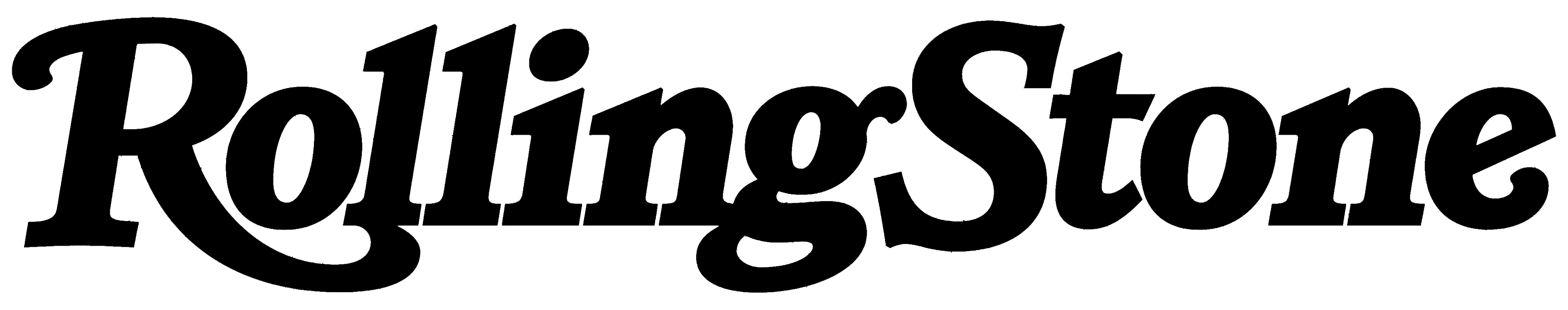 The Rolling Stone logo in black, stylized text on a transparent background.