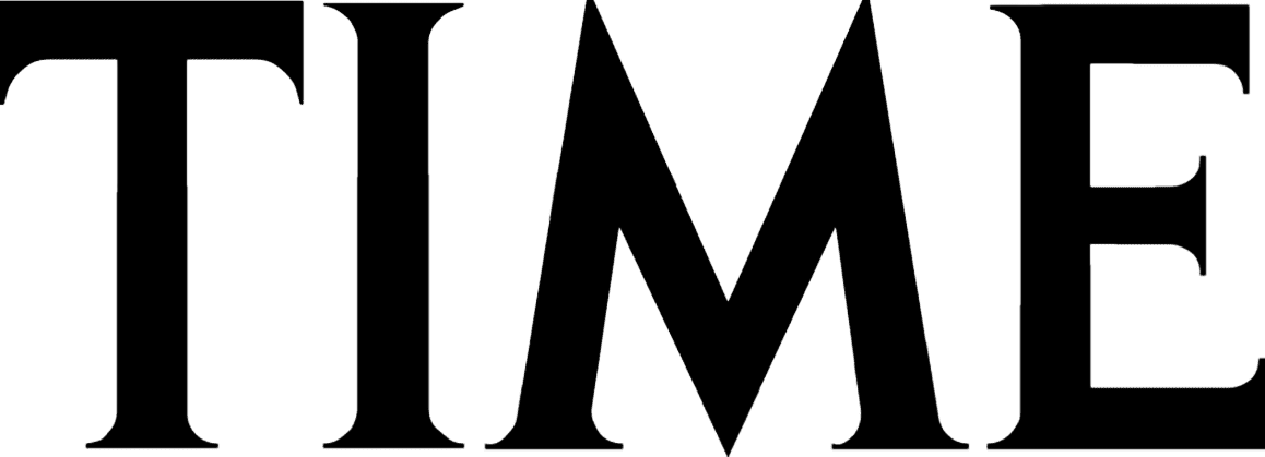 The word TIME in its signature black serif font, the logo for the magazine.