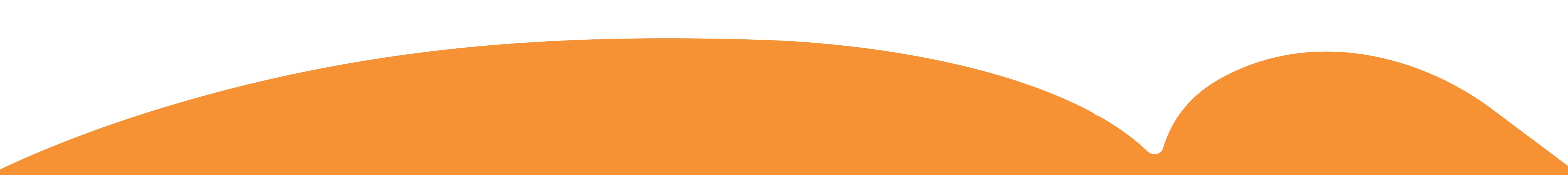 Abstract orange curved shape on green background.