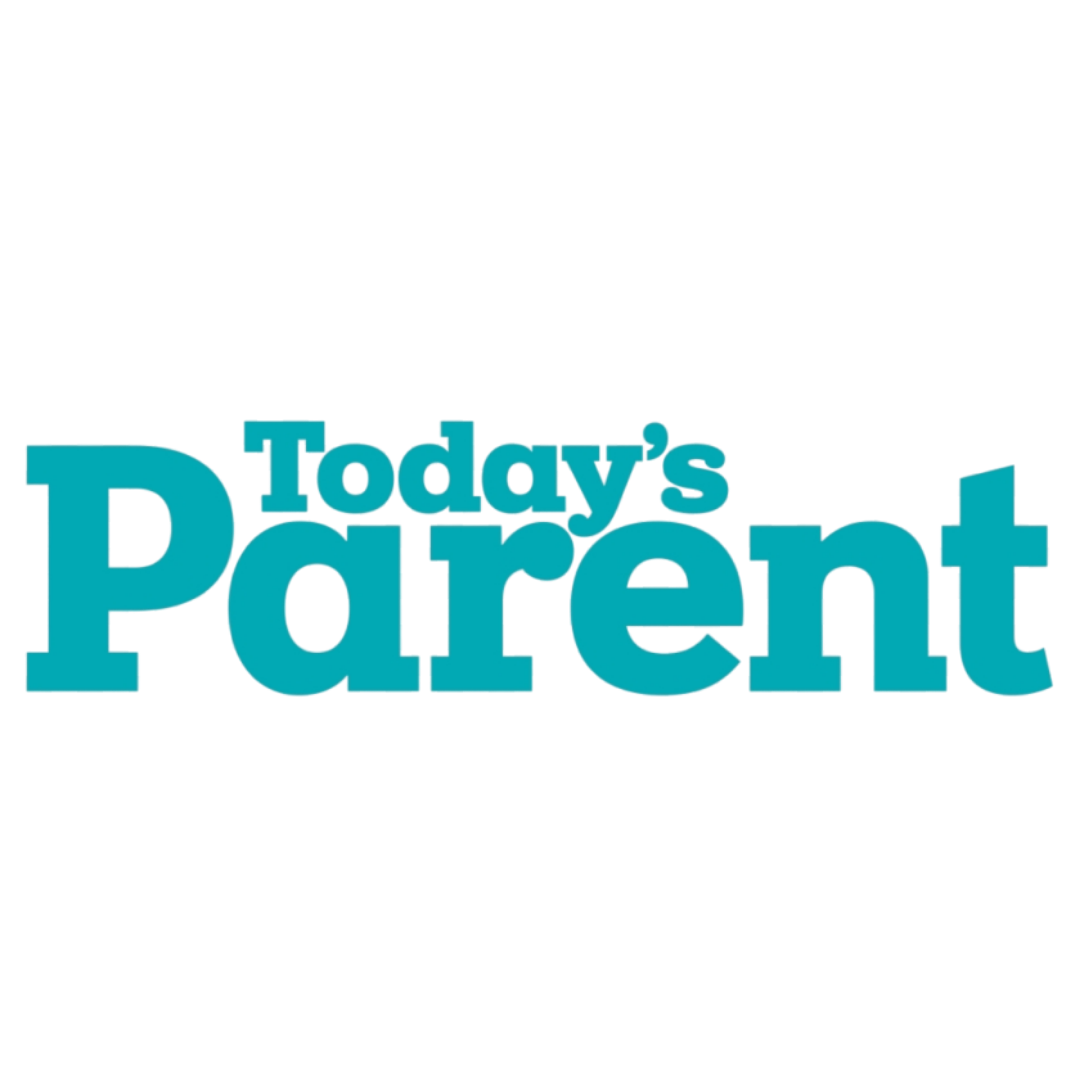 The Today's Parent logo in teal text on a black background.