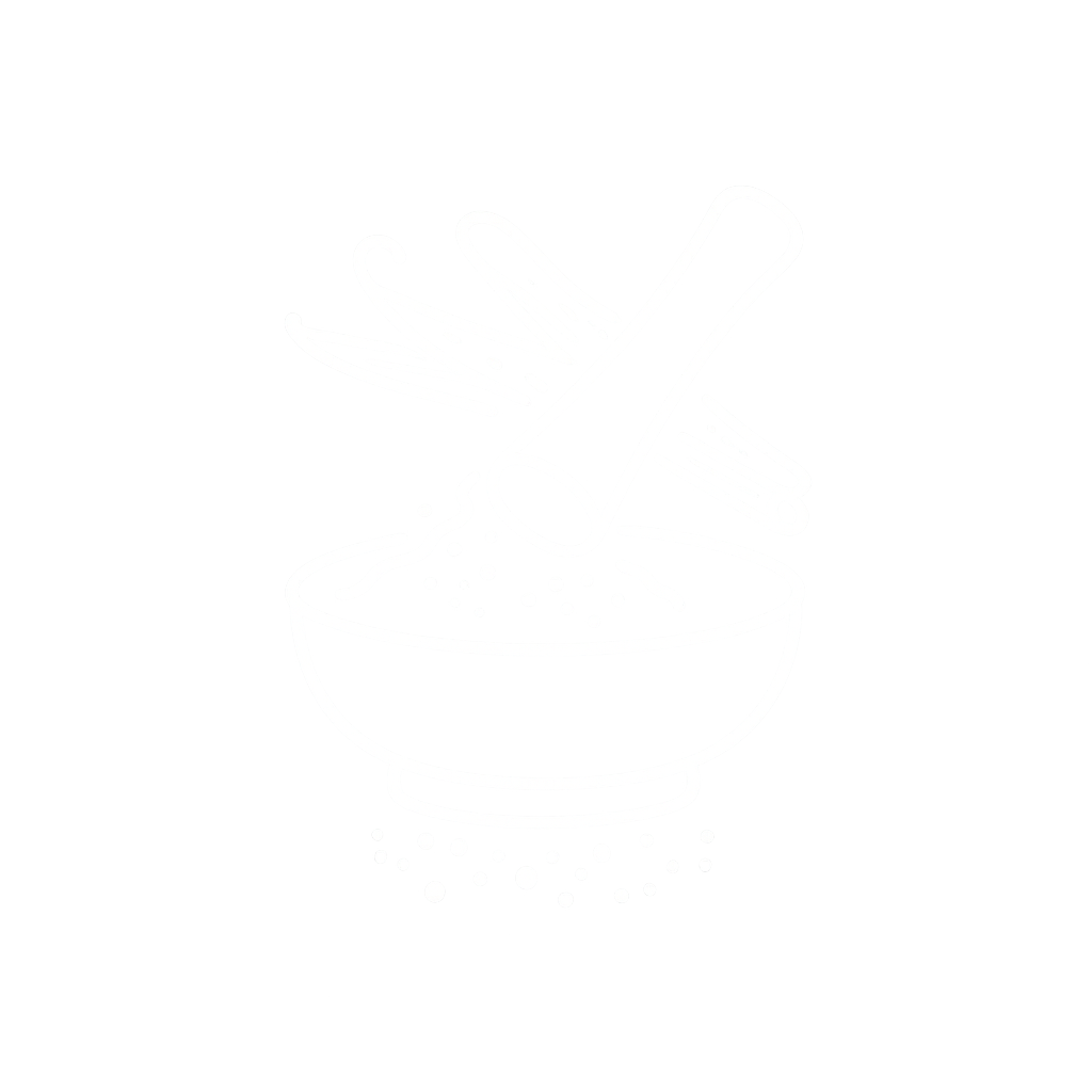 Glowing white bowl with sticks and bubbles on dark background.