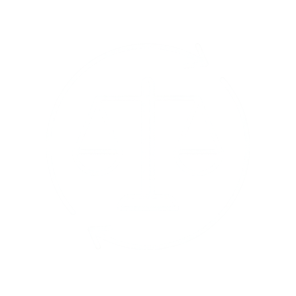 Neon light of scales with arrows in circular motion.