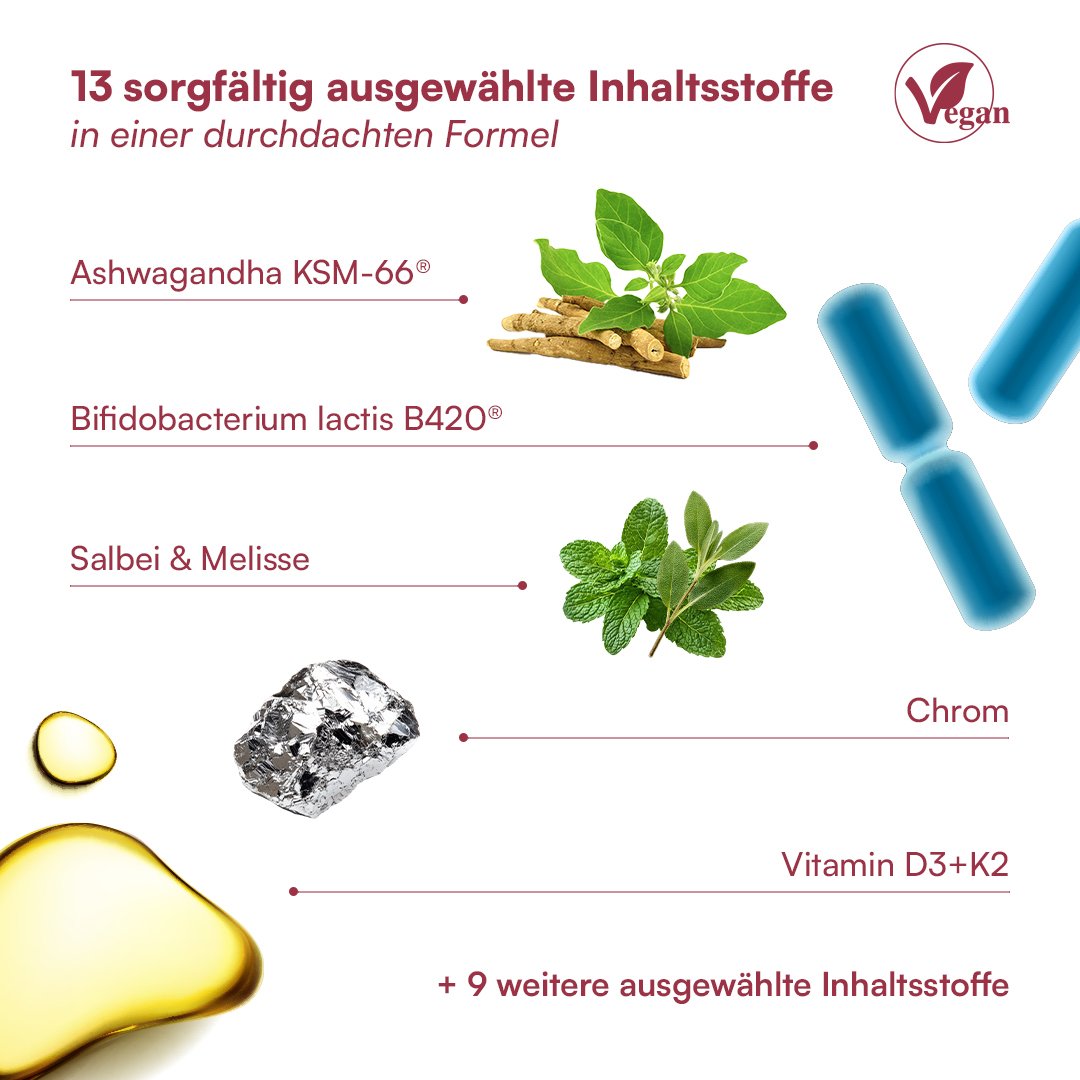 13 sorgfältig ausgewählte Inhaltsstoffe
