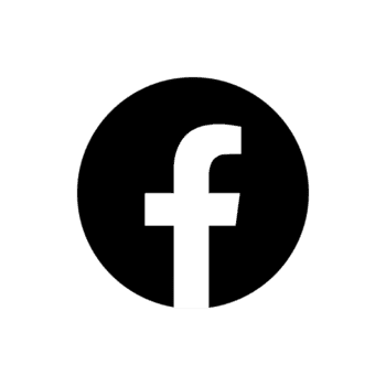 The Facebook logo, a white lowercase letter 'f' inside a black circle.