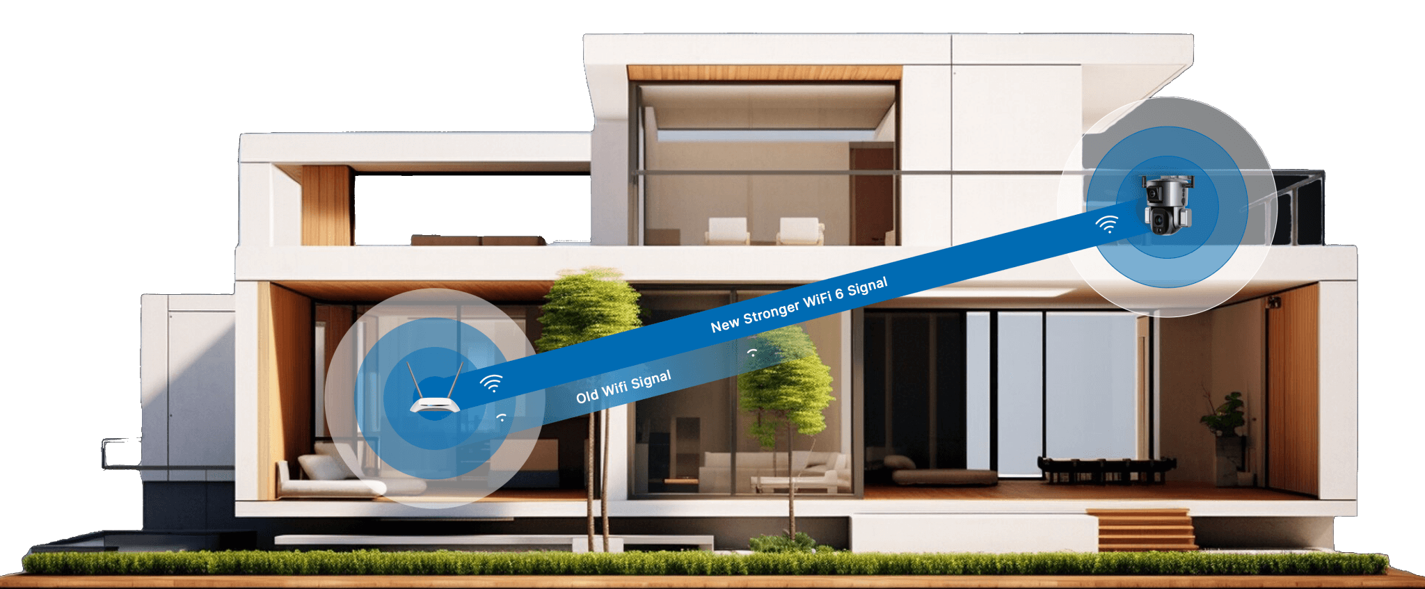 300M wireless installation representation