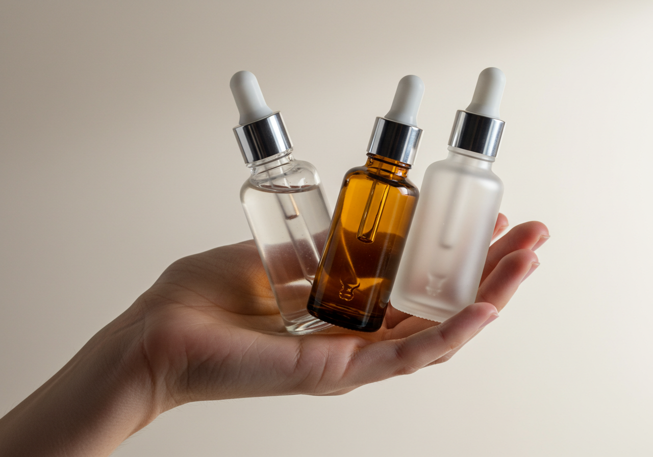 Close-up of a woman's eye and facial wrinkles.