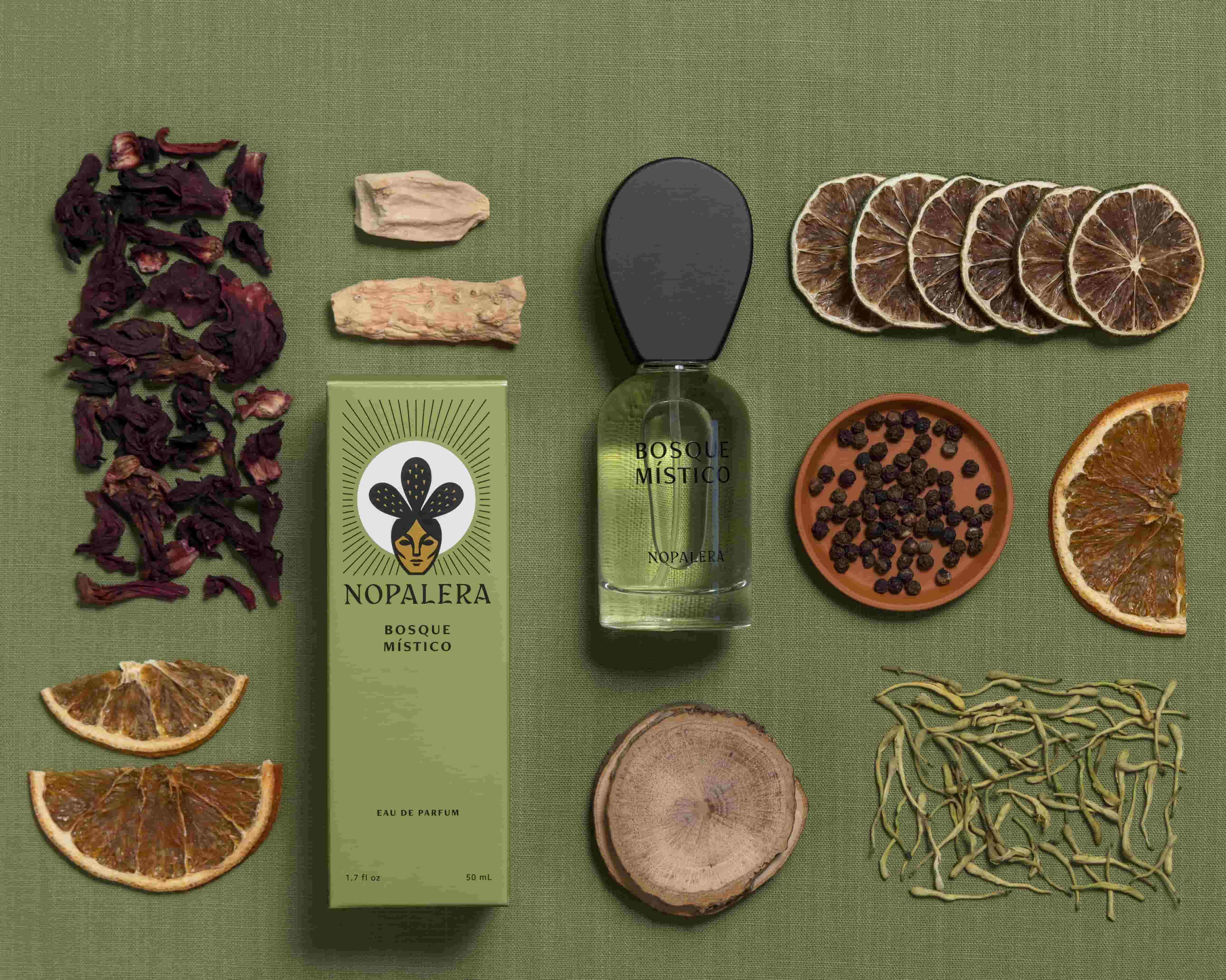 Nopalera Bosque Místico 50 ml perfume with earthy wood and citrus notes