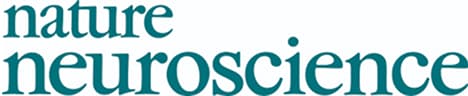 Logo of 'Nature Neuroscience' in teal text on a white background.