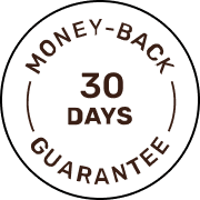 Circular badge with '30 Days Money-Back Guarantee' text.