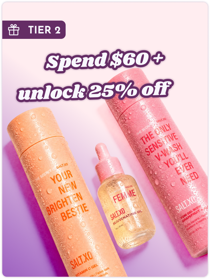 Tier 2: Spend 60+ unlock 25% off