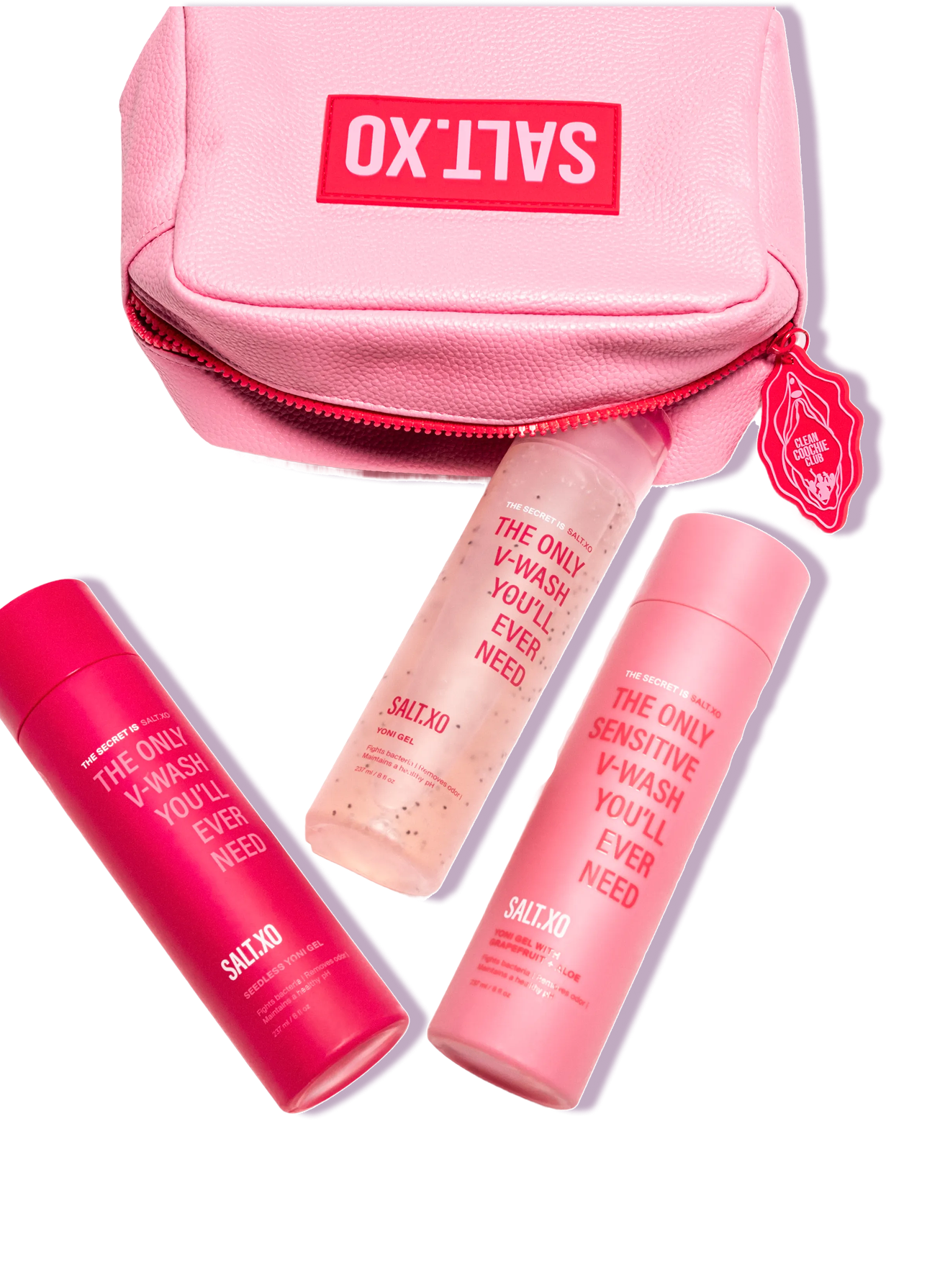 Two presenters with all the products available