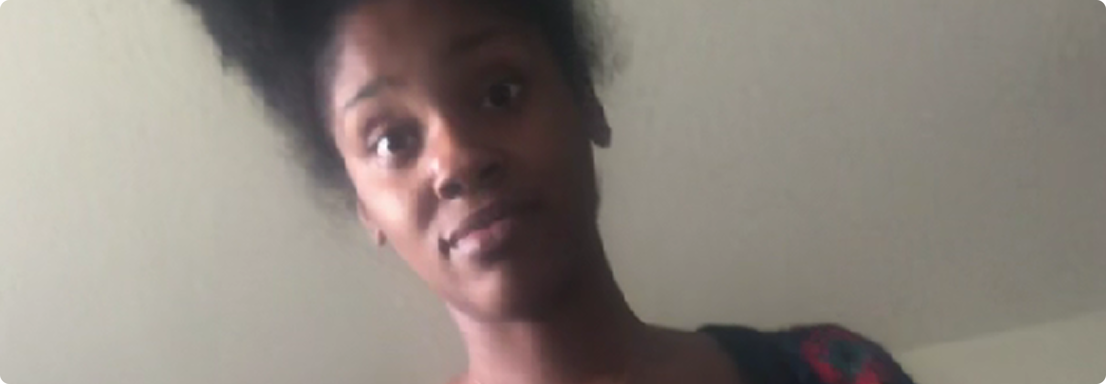 Jhalesa, the founder of Salt.xo, looking straight at the viewer while telling her college experience with vaginal discomfort and harmful feminine washes