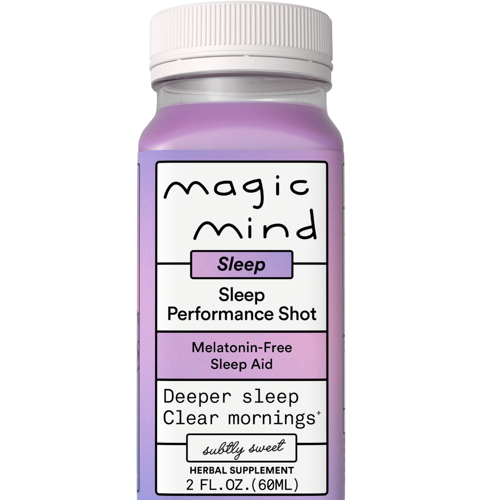 Purple bottle labeled 'Magic Mind' sleep aid supplement.