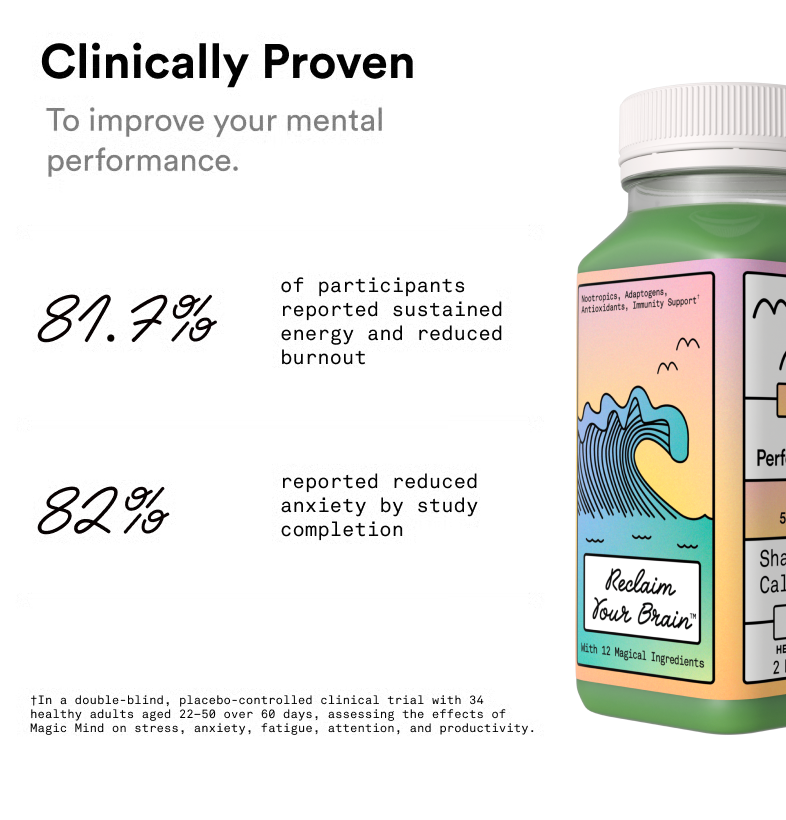 Illustration of a green bottle with a colorful label beside text percentages.