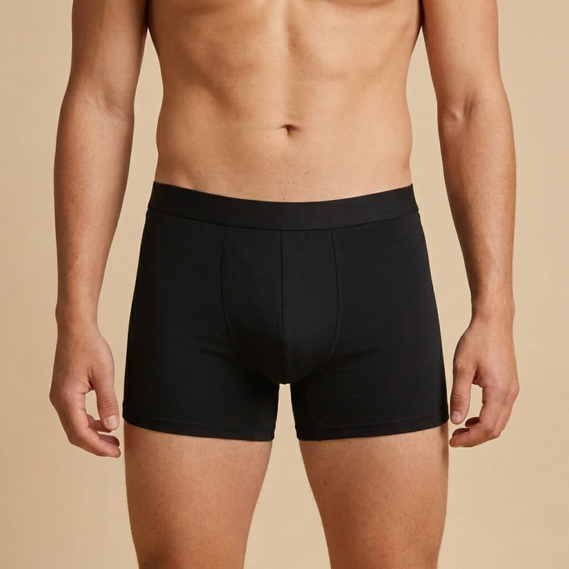 Cueca boxer preta Everdries à prova de vazamento