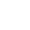 White clock icon with a black background.