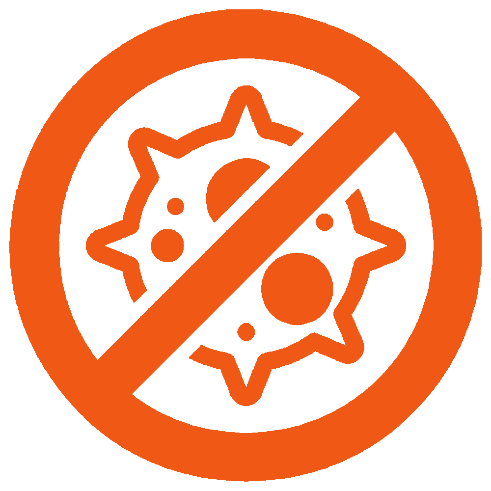 Solid orange square background.