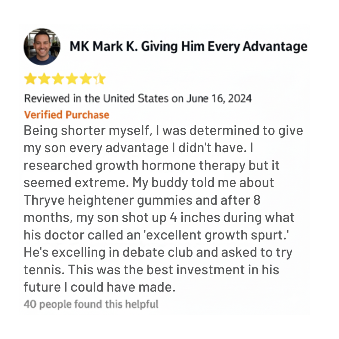 Review with five stars about heightener gummies from a verified purchase.