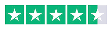 A 4.5 out of 5-star rating, depicted as four full green stars and one half-green star.
