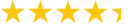 Four and a half yellow stars on a transparent background.