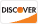 The Discover card logo, featuring the word 'Discover' with an orange 'O'.