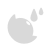 A gray icon of a stylized face with two sweat drops.