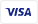 The Visa credit card logo in blue on a white background.