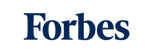 Forbes logo in dark blue text on a transparent background.