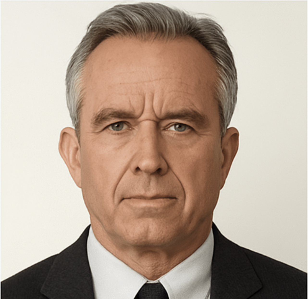 Portrait of a man in a suit with a neutral expression.