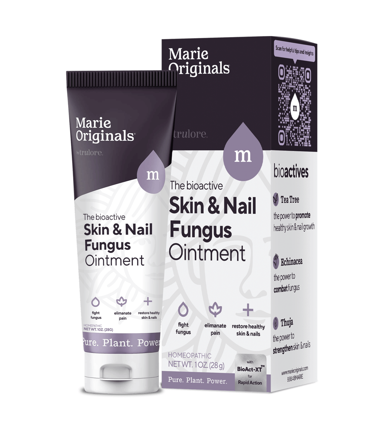Tube and box of Marie Originals Skin & Nail Fungus Ointment.