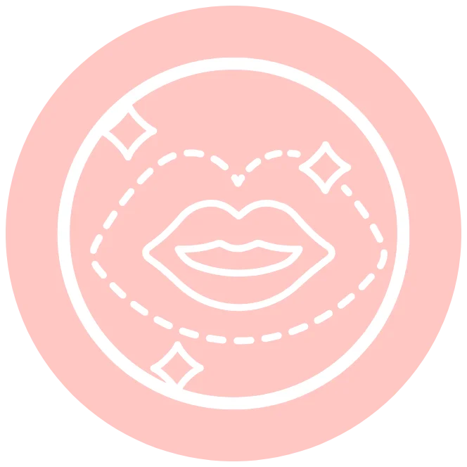 Illustration of a face with arrows and sparkles, indicating rejuvenation or skincare.