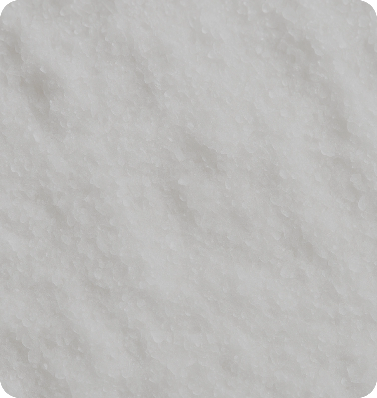Close-up image of coarse white granules.