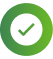 Green checkmark inside a circle on a white background.