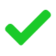 A green checkmark icon on a white background.