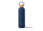 Light green and dark green water bottle with a carrying loop.