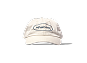 White baseball cap with 'self-care crew' in blue text.