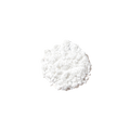 A small pile of white powder on a black background.