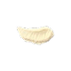 Small, curved white object on a transparent background.