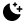 A black icon of a crescent moon and two stars.