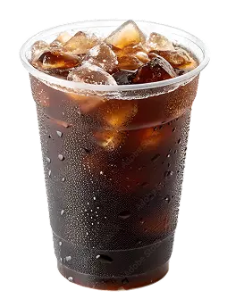 Cold brew in a plastic  cup.