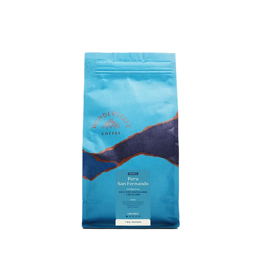 A bag of coffee from Wonderstate.