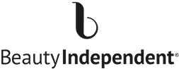Logo of Beauty Independent with stylized 'b' above the text.