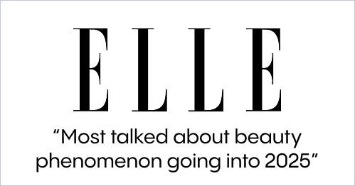 Text reading 'ELLE' and 'Most talked about beauty phenomenon going into 2025'.