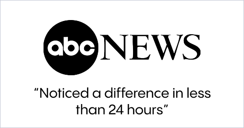 ABC News logo with text 'Noticed a difference in less than 24 hours.'
