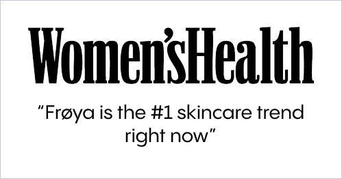 Text: 'Women's Health, Frøya is the #1 skincare trend right now.'