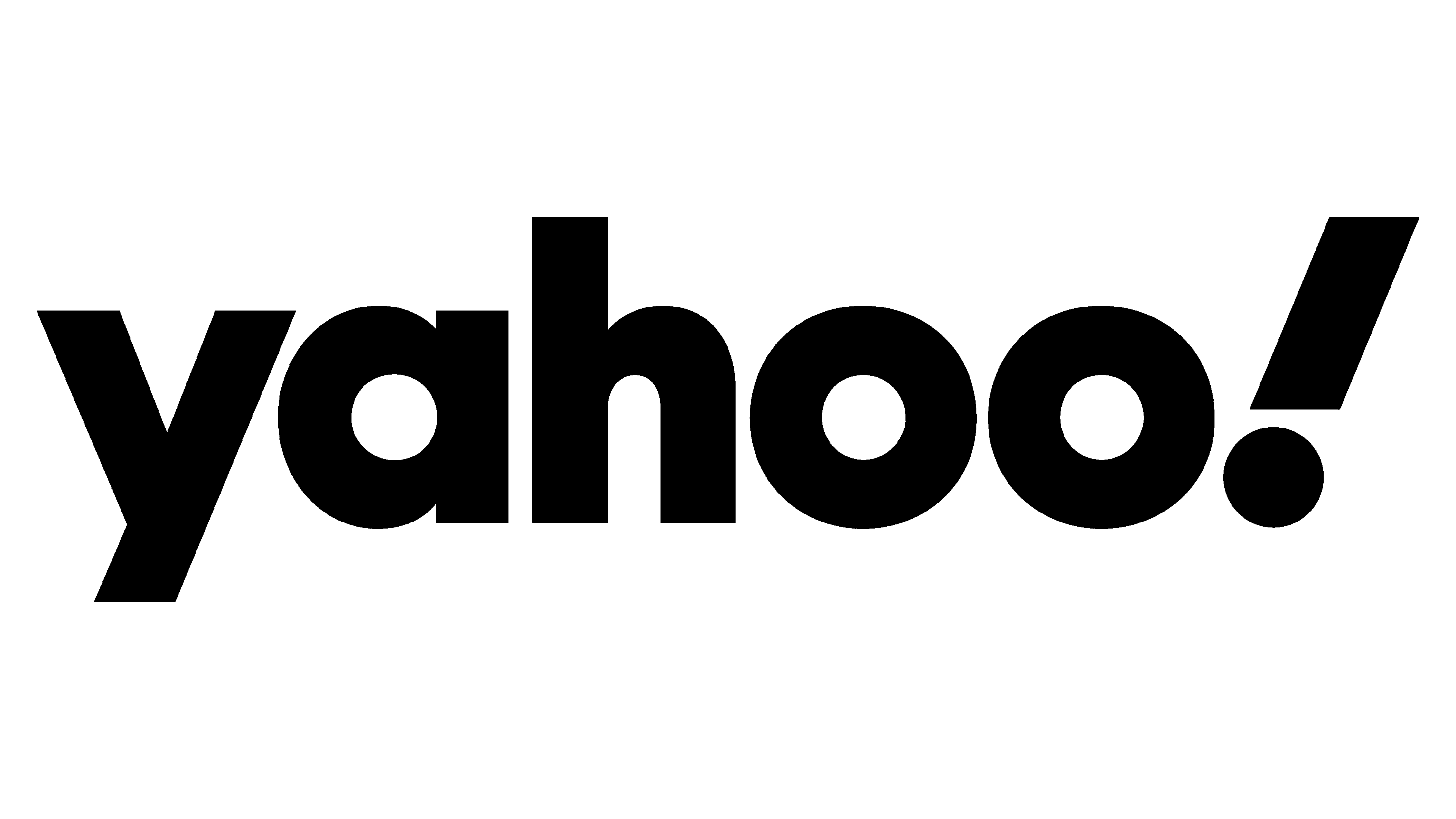 The Yahoo! logo in black lowercase text on a white background.